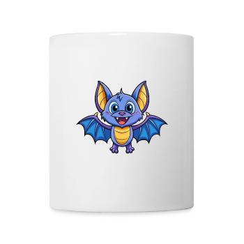 Chauve-souris mignon personnage de dessin animé Kawaii Clipart - Mug blanc - blanc - Devant