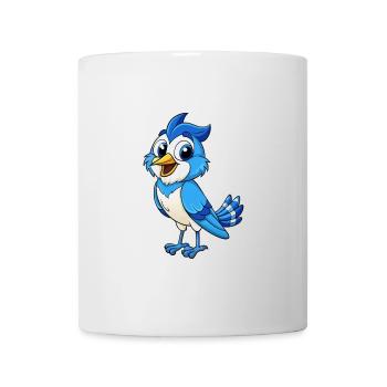Blue Jay Cute Cartoon Character Kawaii Clipart - Mug - white - Front