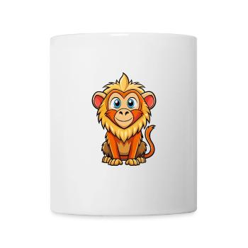 Baboon Cute Cartoon Character Kawaii Clipart - Mug - white - Front
