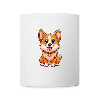 Corgi Dog Cute Cartoon Character Kawaii Clipart - Mug - white - Front
