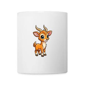 Antilope Niedliche Zeichentrickfigur Kawaii Clipart - Tasse - Weiß - Vorne
