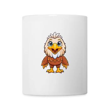 Adler Niedliche Zeichentrickfigur Kawaii Clipart - Tasse - Weiß - Vorne