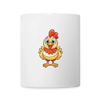 Chicken Cute Cartoon Character Kawaii Clipart - Mug - white - Front