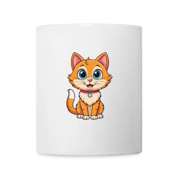 Cat Cute Cartoon Character Kawaii Clipart - Mug - white - Front