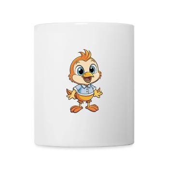 Wren mignon personnage de dessin animé Kawaii Clipart - Mug blanc - blanc - Devant