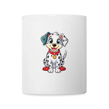 Chien Dalmatien Dessin Animé Personnage Kawaii Clipart - Mug blanc - blanc - Devant