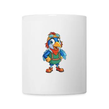 Weaver Bird Cute Cartoon Character Kawaii Clipart - Mug - white - Front