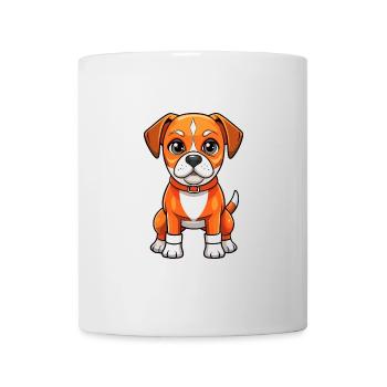 Boxer Hund Niedliche Zeichentrickfigur Kawaii Clipart - Tasse - Weiß - Vorne