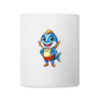 Tuna Cute Cartoon Character Kawaii Clipart - Mug - white - Front