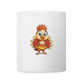 Turquie Mignon Dessin Animé Personnage Kawaii Clipart - Mug blanc - blanc - Devant