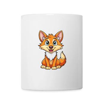 Coyote Cute Cartoon Character Kawaii Clipart - Mug - white - Front