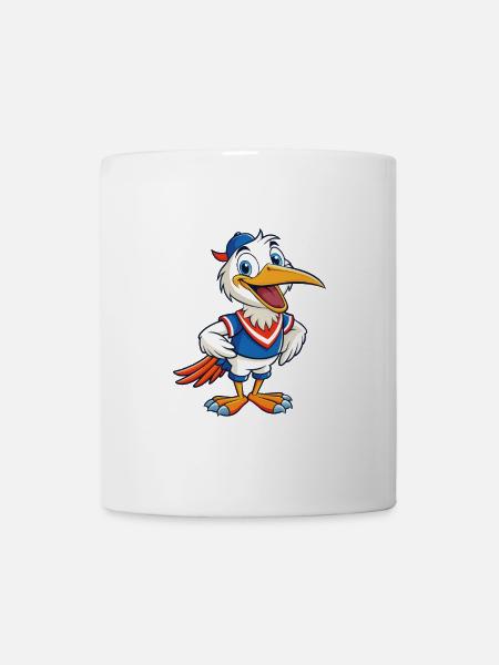 Cicogna carino personaggio dei cartoni animati Kawaii Clipart - Tazza - bianco