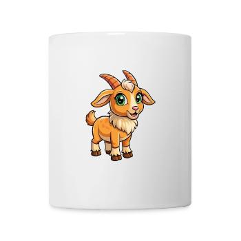 Alpine Goat Cute Cartoon Character Kawaii Clipart - Mug - white - Front