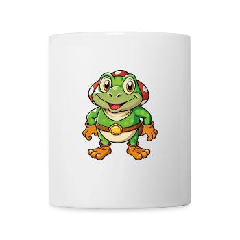 Crapaud mignon personnage de dessin animé Kawaii Clipart - Mug blanc - blanc - Devant