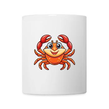 Crab Cute Cartoon Character Kawaii Clipart - Mug - white - Front