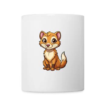Ferret Cute Cartoon Character Kawaii Clipart - Mug - white - Front