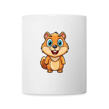 Gopher Niedliche Zeichentrickfigur Kawaii Clipart - Tasse - Weiß - Vorne