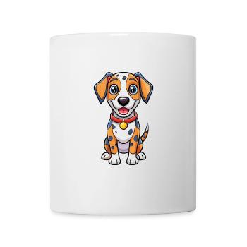 Dogue Allemand Chien Dessin Animé Personnage Kawaii Clipart - Mug blanc - blanc - Devant