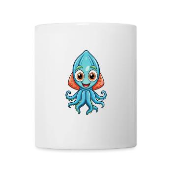Squid Cute Cartoon Character Kawaii Clipart - Mug - white - Front