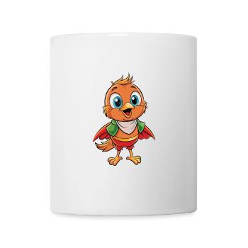 Robin Cute Cartoon Character Kawaii Clipart - Mug - white - Front