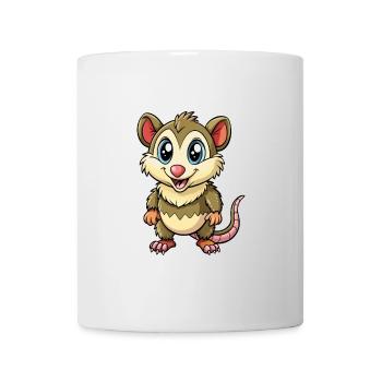 Possum Cute Cartoon Character Kawaii Clipart - Mug - white - Front