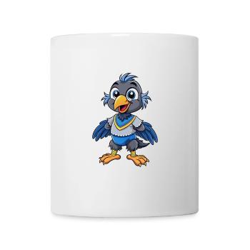Raven Cute Cartoon Character Kawaii Clipart - Mug - white - Front