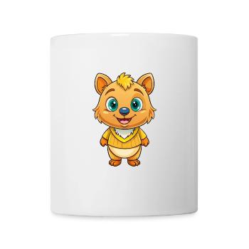Quokka Mignon Personnage De Dessin Animé Kawaii Clipart - Mug blanc - blanc - Devant