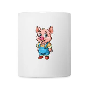 Pig Cute Cartoon Character Kawaii Clipart - Mug - white - Front