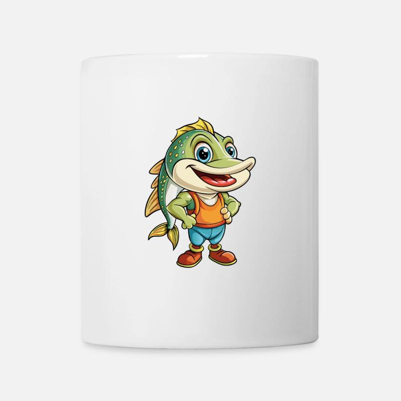 Pike Mignon Personnage De Dessin Animé Kawaii Clipart - Mug blanc - blanc