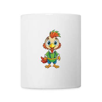 Fasan Niedliche Zeichentrickfigur Kawaii Clipart - Tasse - Weiß - Vorne