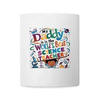 Mon père est le meilleur professeur de sciences - Mug blanc - blanc - Devant