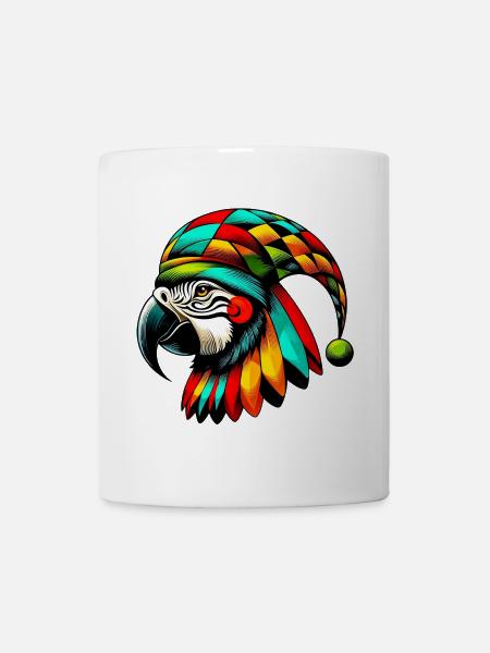 Perroquet arlequin - Mug blanc - blanc
