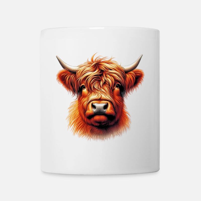 Vache écossaise des Highlands - Mug blanc - blanc