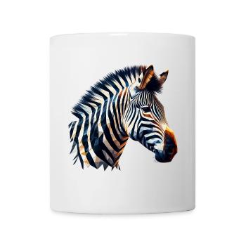Zèbre polygonal - Mug blanc - blanc - Devant