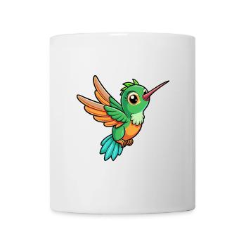 Hummingbird Cute Cartoon Character Kawaii Clipart - Mug - white - Front