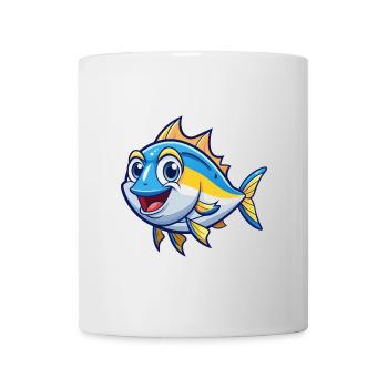 Tuna Cute Cartoon Character Kawaii Clipart - Mug - white - Front