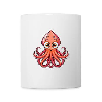 Squid Cute Cartoon Character Kawaii Clipart - Mug - white - Front