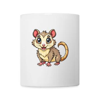 Possum Cute Cartoon Character Kawaii Clipart - Mug - white - Front
