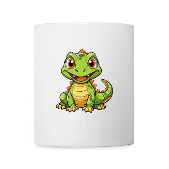 Komodo Dragon Cartoon Character Kawaii Clipart - Mug - white - Front