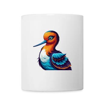 Avocet Bunte Kawaii Cartoon Figur Clipart - Tasse - Weiß - Vorne