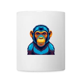 Bonobo Colorful Kawaii Cartoon Character Clipart - Mug - white - Front