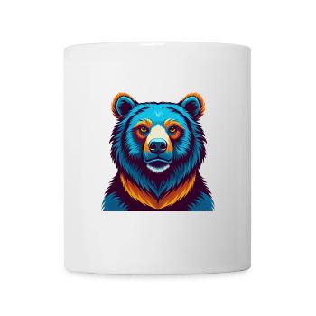 Bear Colorful Kawaii Cartoon Character Clipart - Mug - white - Front