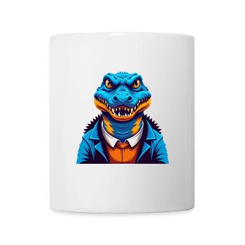 Alligator Colorful Kawaii Cartoon Character Pet - Mug - white - Front