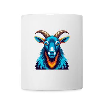 Alpine Goat Colorful Kawaii Cartoon Character Pet - Mug - white - Front
