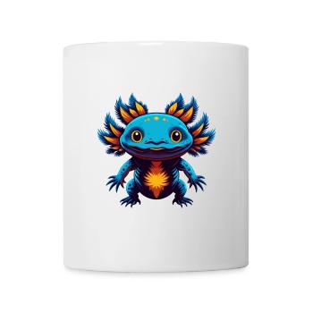 axolotl coloré Kawaii Dessin animé Personnage Clipart - Mug blanc - blanc - Devant