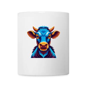 Cow Colorful Kawaii Cartoon Character Clipart - Mug - white - Front