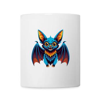 Chauve-souris coloré Kawaii dessin animé Personnage Clipart - Mug blanc - blanc - Devant