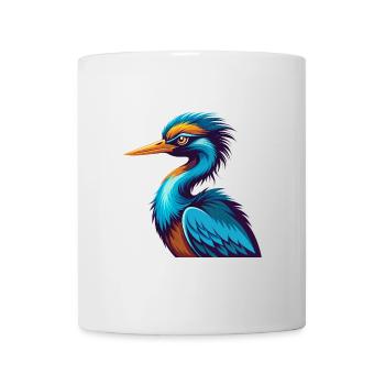 Crane Colorful Kawaii Cartoon Character Clipart - Mug - white - Front