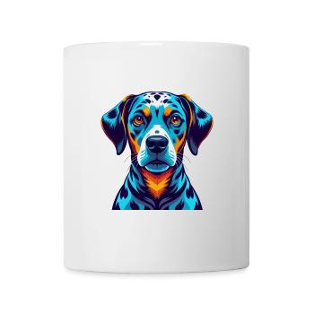 Chien Dalmatien Personnage De Dessin Animé Kawaii Coloré - Mug blanc - blanc - Devant