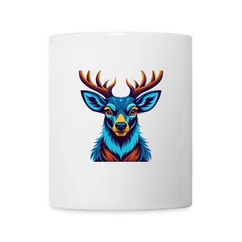 Hirsch Bunte Kawaii Cartoon Charakter Clipart - Tasse - Weiß - Vorne